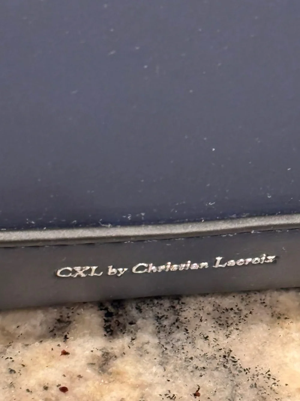 Christian Lacroix Blue Leather Logo Satchel
8” wide
6” tall 
4” handles - Picture 7 of 8